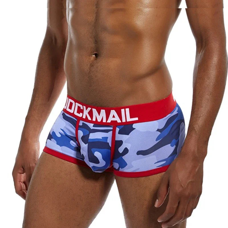 Jockmail Ropa Interior for Hombre Caliente Boxers Camouflage Nylon Slip Quick-drying Sports Lingeriefrom 18 for Men Panties Lot