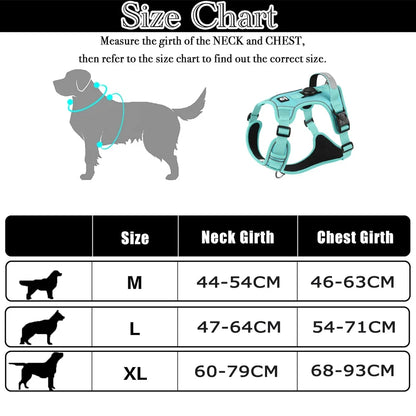 TrackSafe Reflective No-Pull Dog Harness & Leash Set