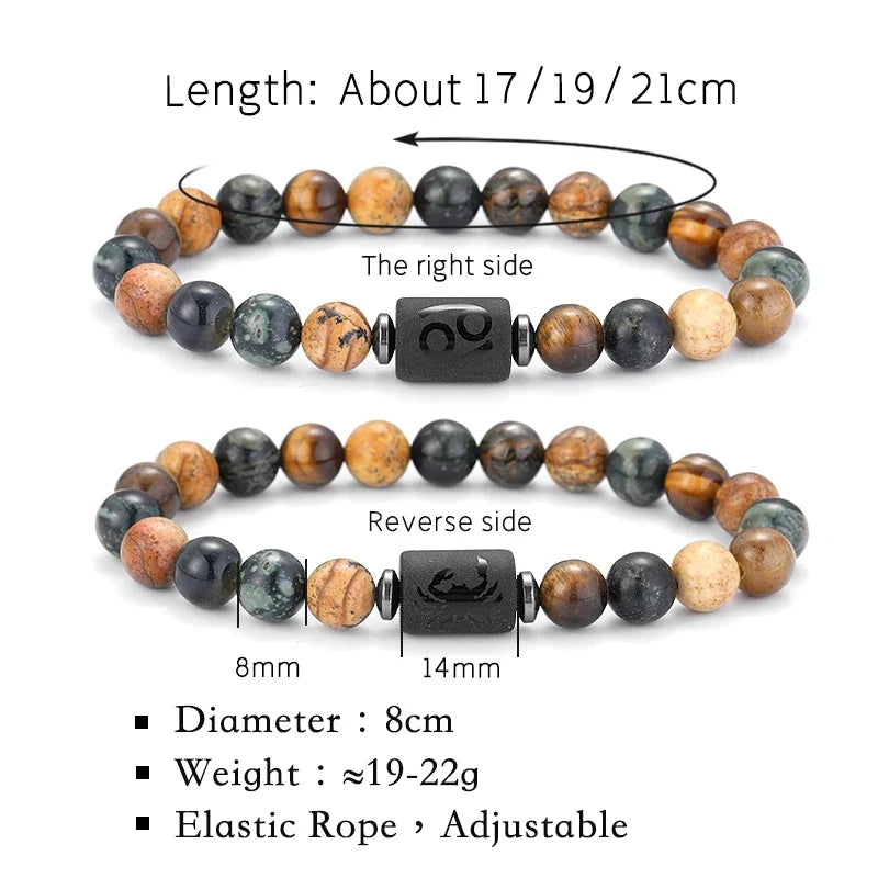 Sagittarius Zodiac Bracelet Natural Stone