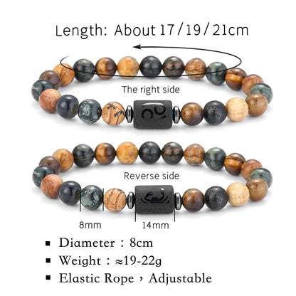 Sagittarius Zodiac Bracelet Natural Stone