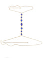 1pc Blue Droplet Fashion Body Chain Women's Chest Chain Summer Party