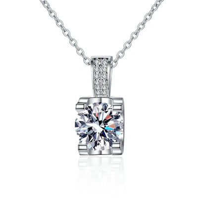 New 925 Sterling Silver Necklace Pendant 5A Zircon For Women Classics Fashion Wedding Engagement Jewelry Party Gift Necklaces