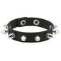 Punk Bracelets PU Leather Studded Bracelet Adjustable Goth Cuff Bracelet Gothic Rivet Buckle Wristband for Men Women Emo Jewelry