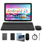 Tablet 10.1 Inch Android 15 Octa-Core 6GB RAM 128GB ROM 1280x800 IPS Tablets PC WiFi 5 Bluetooth Keyboard Set