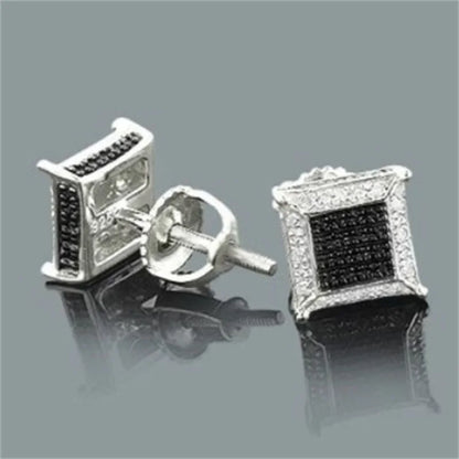 Delicate stud earrings for men and women Square accessories suitable for wedding parties go with everything