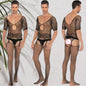 Sexy Adult Couple Sex Tоy 2025 Man's Fishnet Lingerie Jumpsuits Male Sheer Babydoll Nightwear Sleepwear Porn Gentlemen Underwear