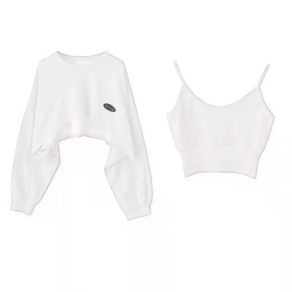 Women Batwing Sleeve Korean Two-Piece Top Set