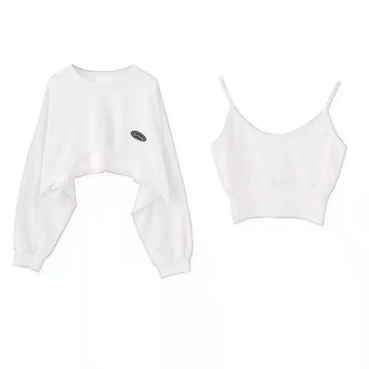 Women Batwing Sleeve Korean Two-Piece Top Set
