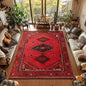 RAKKS Retro Red Persian Carpet / Turkish Area Rug Non-slip Living Room Decor Sofa Rug Bedroom Bedside Rug Kitchen Floor Mat