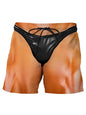 Summer New Men's Board Shorts Swimming Pants Drawstring Funny Shorts Fake Shorts Underwear Printed Micro Elastic Shorts