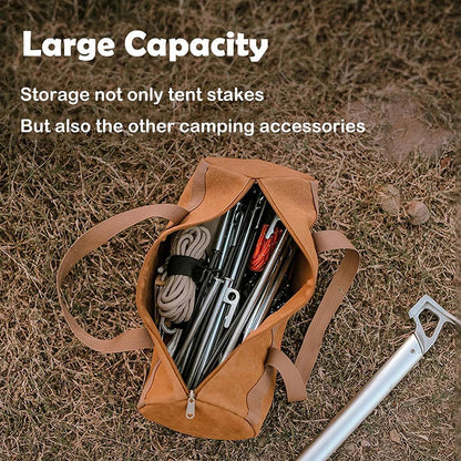 Camping Tools Storage Bag Large Capacity Cylinder Tent Stake Bag