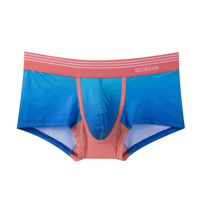 SEOBEAN Underwear New Arrivals Mens Boxers Briefs Gradient Color Underpants Boxershorts Sexy Low-waist Male Panties Boxer