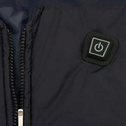 Electric Heated Vest Black USB Rechargeable 3 Gear Adjustable Temperature Heating Pad Battery Powered Winter Outdoor Thermal