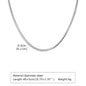 Stainless Steel Snake Chain Necklace for Women Men, Silver Color Herringbone Choker Flat Neck Chain 40-60cm Summer Jewelry