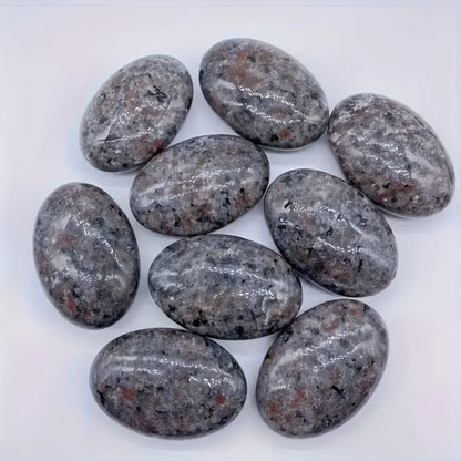 Natural Yooperlite Stone Crystal Palm Rock Flame Stone, UV Light Reactive, Syenite With Fluorescent Sodalite Emberlite Tumble
