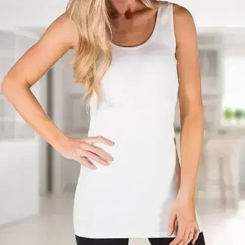 Truly Contagious Extra Long Layering Scoop Back Tank Top