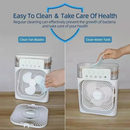 3 in 1 New Fan Air Conditioner Household Small Air Cooler LED Night
