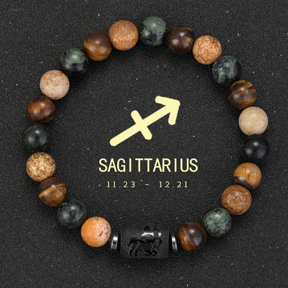Sagittarius Zodiac Bracelet Natural Stone