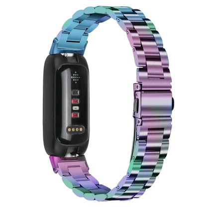 Fitbit Inspire 3 Stainless Steel Link Bracelet Band, Solid & Two-Tone