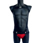 Sets Men Bodysuit Suspender Jumpsuits Nylon Jock Strap Harness Gay Underwear Jockstrap Laser Faux Leather Removable Penis Pouch