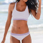 Vintage Stripes Low Waist Bikini Set