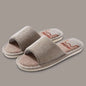 Women Linen Slippers Four Seasons Women Indoor Sandals Adults Cartoon Slides Couples Open toed Breathable Home Shoes