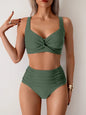 Black Elegance: Push-Up Cross Bikini Set