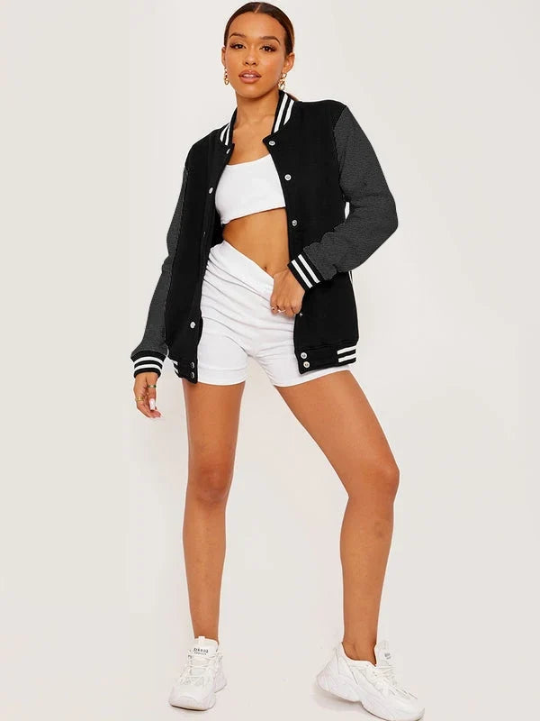 Women's Fleece Varsity Baseball Jacket