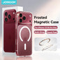 Joyroom For iPhone 18 Pro Max Case Magnetic Frosted Case Lens Protection Matte Cover For iPhone 18 Pro Wireless Charger Cover