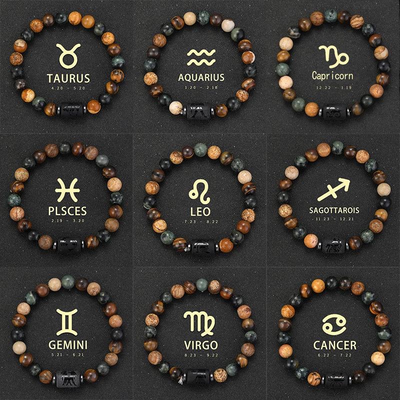 Sagittarius Zodiac Bracelet Natural Stone