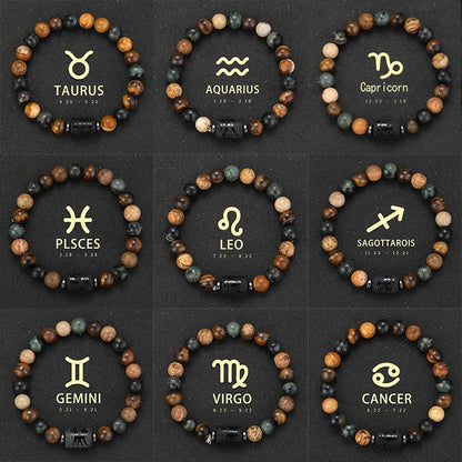 Sagittarius Zodiac Bracelet Natural Stone