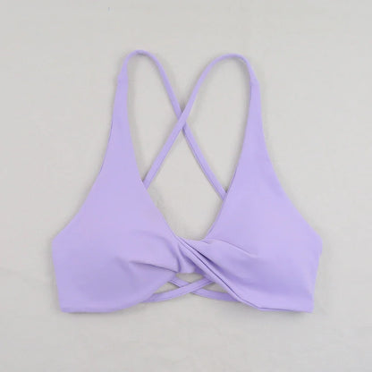 Sexy Slim Shoulder Straps Somfortable High Stretch Sports Underwear Gym Workout Breathable Detachable Yoga Bra
