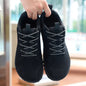 Wide footed large-sized men's suede hiking shoes anti slip leather outdoor sports shoes camping running jogging  men's loafers