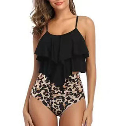 RuffleWave: Chic High Waist Bikini & Tankini Set
