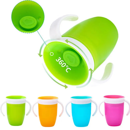 360 Degrees Can Be Rotated Baby Learning Drinking Cup with Double