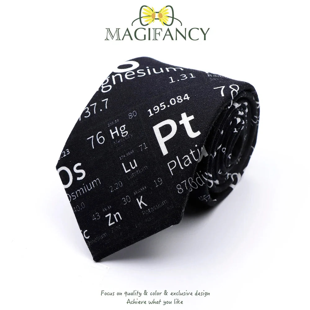 100%Cotton 8cm Tie Math Sciences Astronomy Physical Chemistry