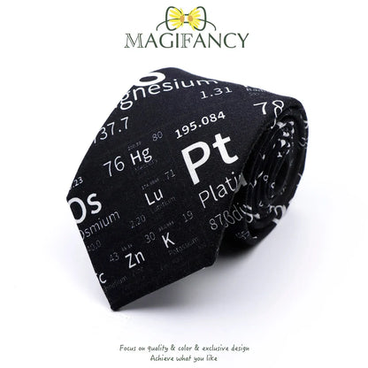 100%Cotton 8cm Tie Math Sciences Astronomy Physical Chemistry