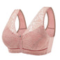 Breathable Lace Front-Zip Sports Bra S-6XL