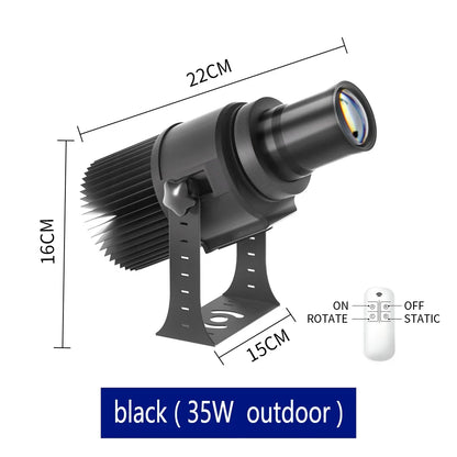Custom Led HD Gobo Logo Projector Indoor Outdoor Ip67 Waterproof Rotating Advertising Image Projection Light For Floor Wedding