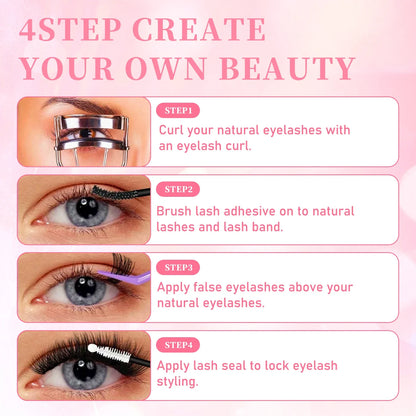 10ml Cluster Lash Glue Waterproof Sweatproof Black Eyelash Adhesive Quick-Dry Clusters Hold up to 72 Hours