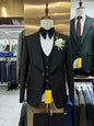 24H Ship Wedding Suit Set for Groom 3 Pieces Men's Fashion Suits One