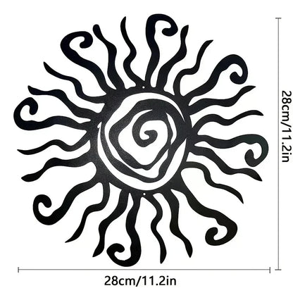 DDPNKL Wacky Sun Metal Wall Art Outdoor Decor 18 Inches Rust Proof Wall Sculpture Ideal for Kitchen Bathroom Living Room Decor