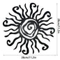 DDPNKL Wacky Sun Metal Wall Art Outdoor Decor 18 Inches Rust Proof Wall Sculpture Ideal for Kitchen Bathroom Living Room Decor