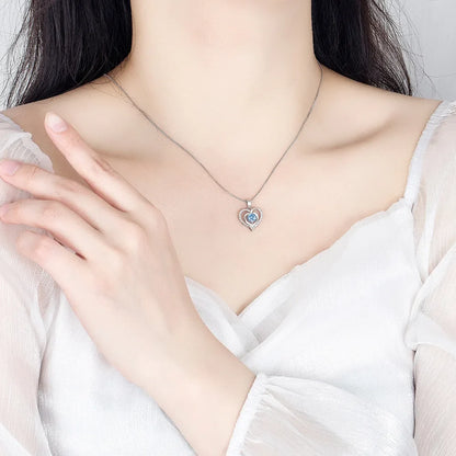 925 Sterling Silver 18k Gold Plated Necklace Single Sparkling Zircon Clavicle Chain for Women Wedding Silver Jewelry