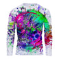 Fashion Colorful Graffiti 3d Printed Men's Long Sleeve Top Trend Creative T-Shirt Casual Loose O Collar Quality Comfortable Top