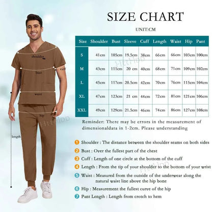 Unisex Multicolor Medical Scrub Sets