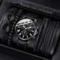 New Hip Hop Mens Fashion Watches Luxury Male Clock Wristwatch Sport MensWrist Watch Bracelet Set Relogio Masculino