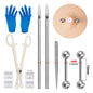 Sterile Body Piercing Tool Kit Surgical Steel Piercing Needles Clamp Pliers Gloves Set Pull Pin Lead Tool Lip Nose Belly Jewelry