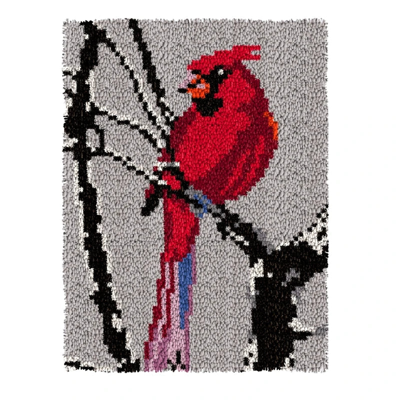 Latch Hook Rug Kit Crochet Carpet DIY Rug Crochet Yarn Kits Fashion Cartoon Pattern Gift Carpet Making Kit for Festival Carpet