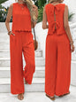 Summer New Women's Fashion Sleeveless Tank Top Casual Pants Set